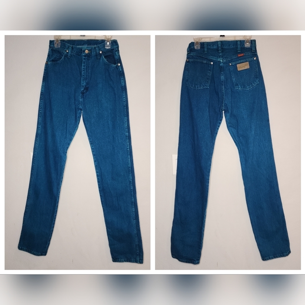 Vintage Wrangler Teal‎ Blue Highrise Jeans Size 11 Tall Modern Sz 4 36.5" inseam